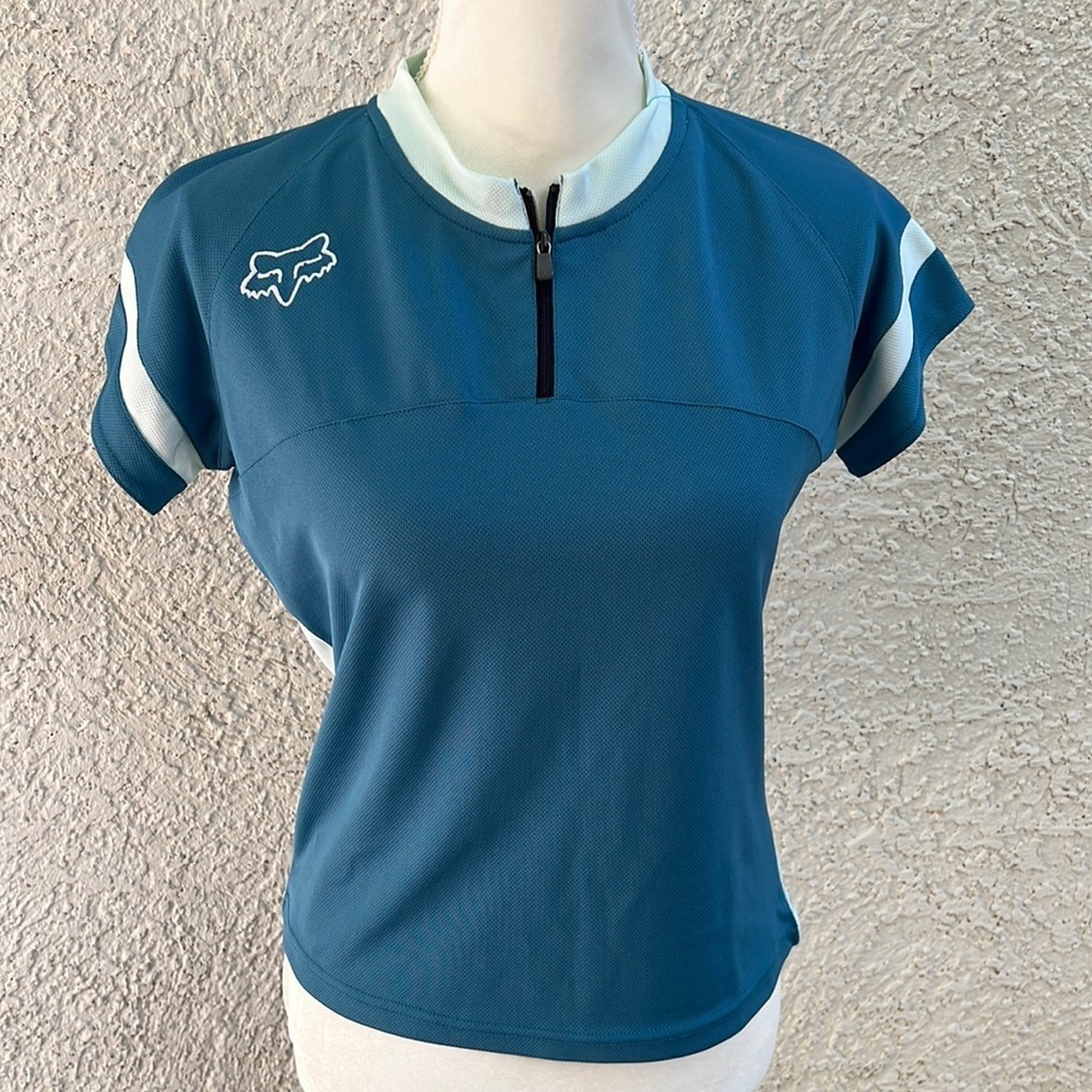 Fox Women's Teal Cycle Jersey Size S